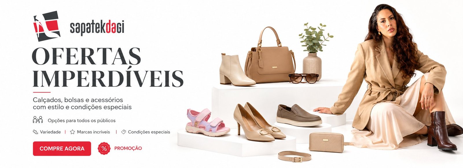 Ofertas Imperdíveis — Calçados, bolsas e acessórios com estilo e condições especiais